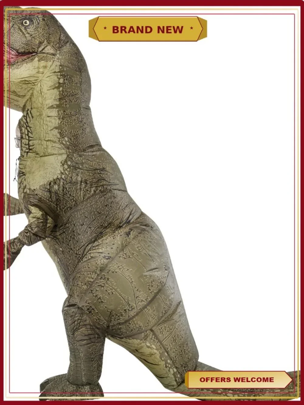 Jurassic World Inflatable T-Rex Halloween Costume Kids One Size
